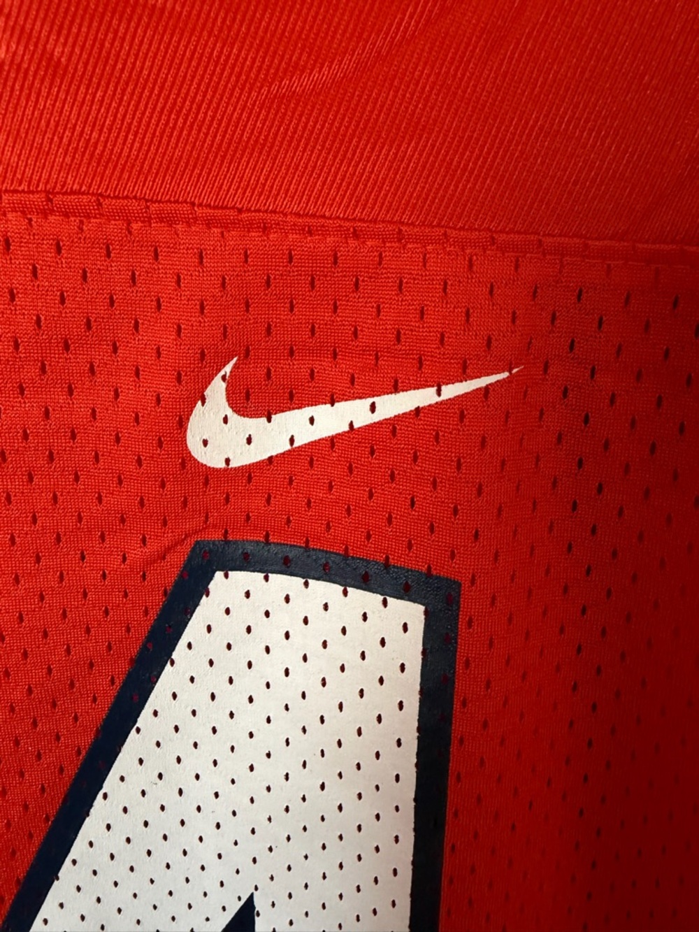 Nike Men’s Orange Football Jersey #44 with Navy & White Accents - Picture 4 of 11